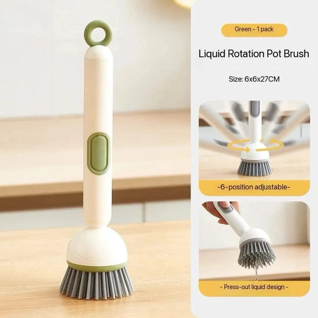 Rotatable Soap Dispensing Cleaning Brush for Effortless Scrubbing