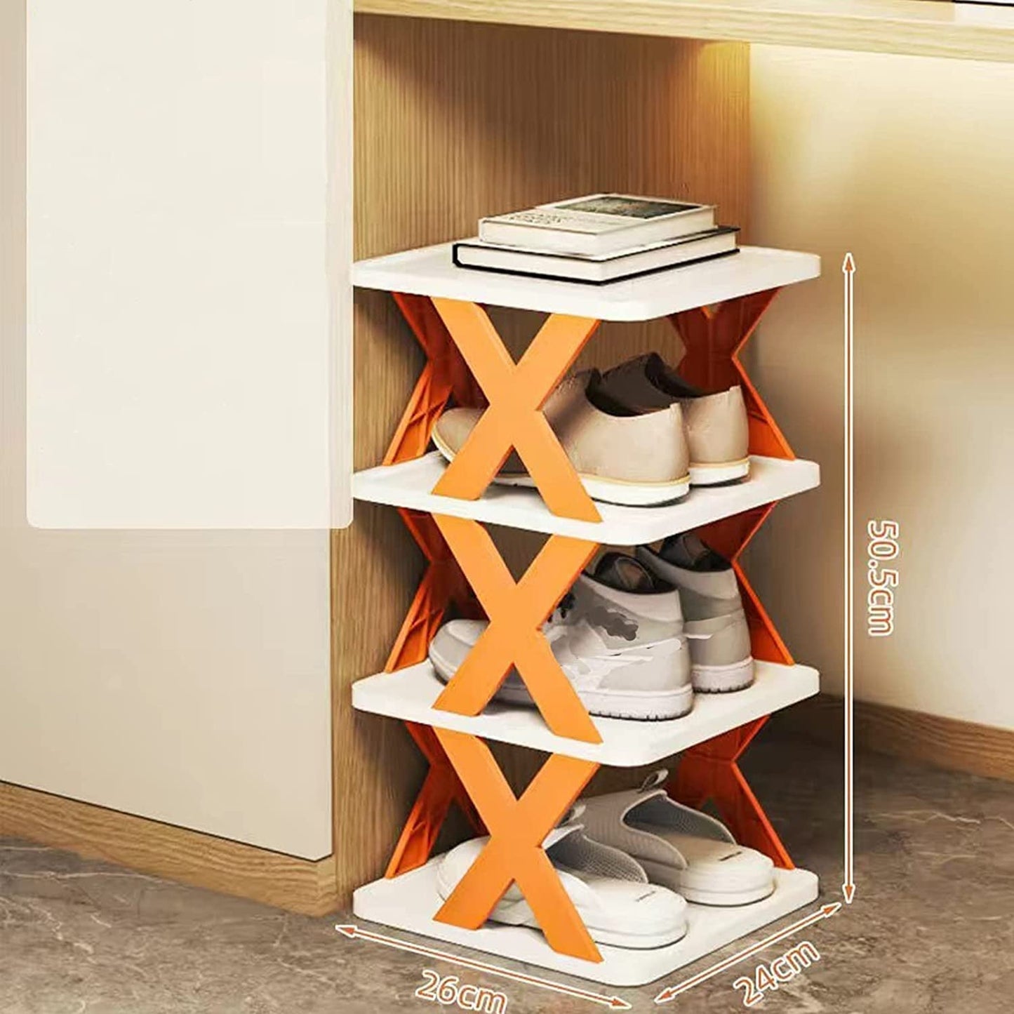 Foldable Multi-Tier Shoe Rack Organizer (Multicolor)