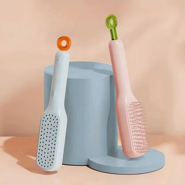 Self-Cleaning Anti-Static Massage Hair Comb for Adults & Kids