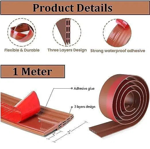 Self-Adhesive Wood Floor Transition Strip Tape – 1 Meter